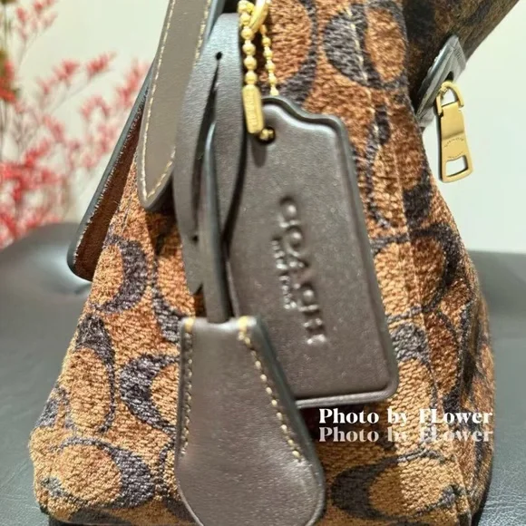 Coach Etta Flap Shoulder Bag in Signature Chenille CCE58 NWT - Picture 7 of 7